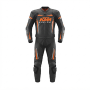 1.3mm Leather Racing Suit – Black Orange