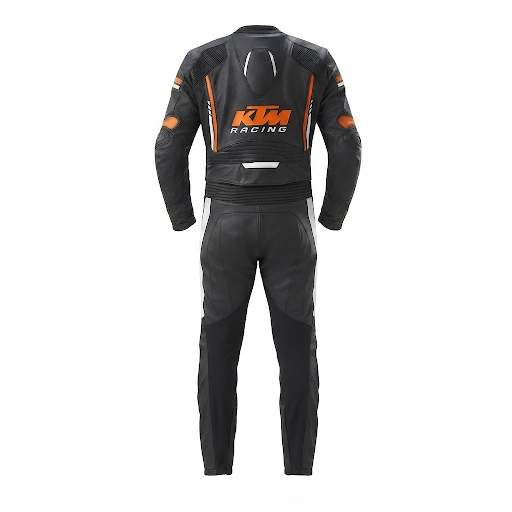 1.3mm Leather Racing Suit – Black Orange