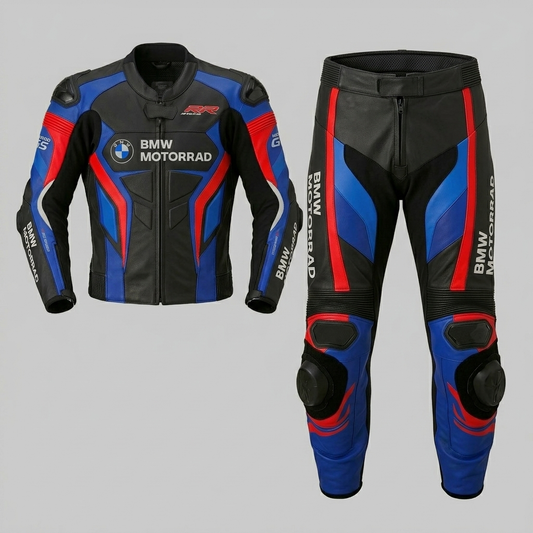 Full Body Protective Riding Suit – Black Blue Riding Motorcycle Suit