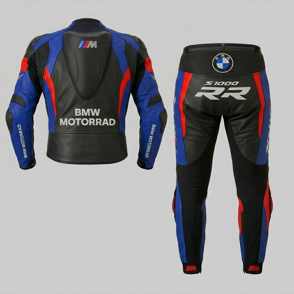 Full Body Protective Riding Suit – Black Blue Riding Motorcycle Suit
