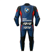 Motorbike Racing Suit Blue Red Premium Leather Motorbike Suit