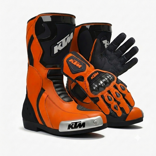 Premium Motorbike Racing Boots & Gloves – Riding Set