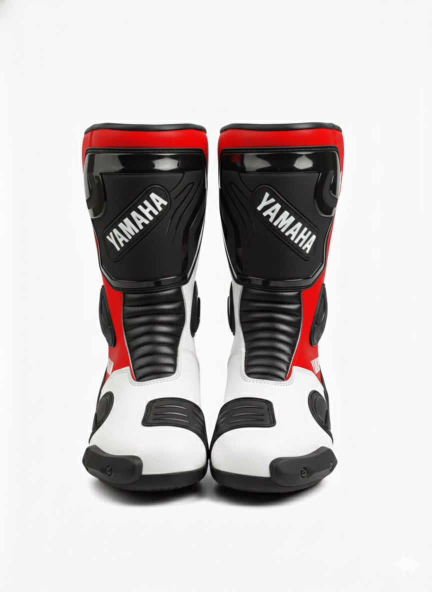 Men’s Motorcycle Leather Racing Boots – Protective Shoes