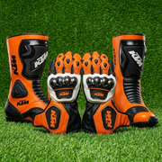 Motorcycle Riding Boots & Gloves Set – Sport & Track Gear
