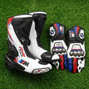 Full Leather Motorcycle Boots and Gloves – Racing Gear Set