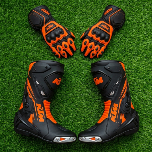Premium Motorbike Boots & Gloves – Protective Riding Set