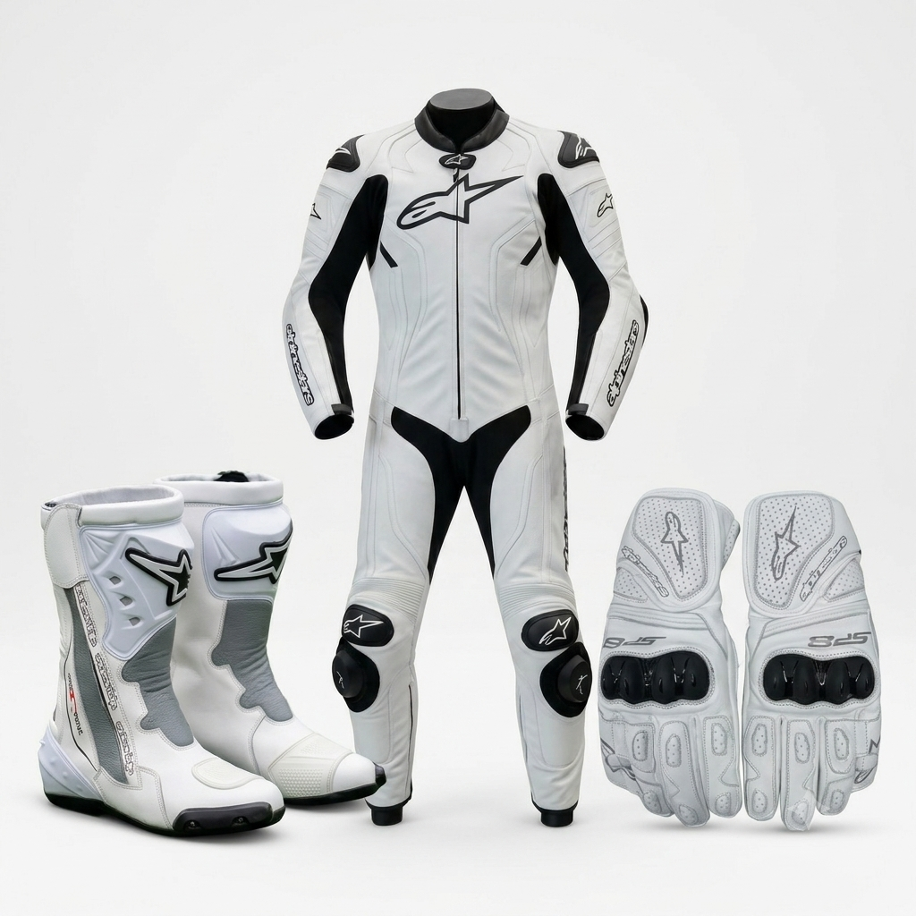 Premium Leather Motorbike Suit – CE Approved Protective Armor