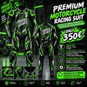 Men’s 1.3mm Leather Motorcycle Racing Suit – Protective Armor