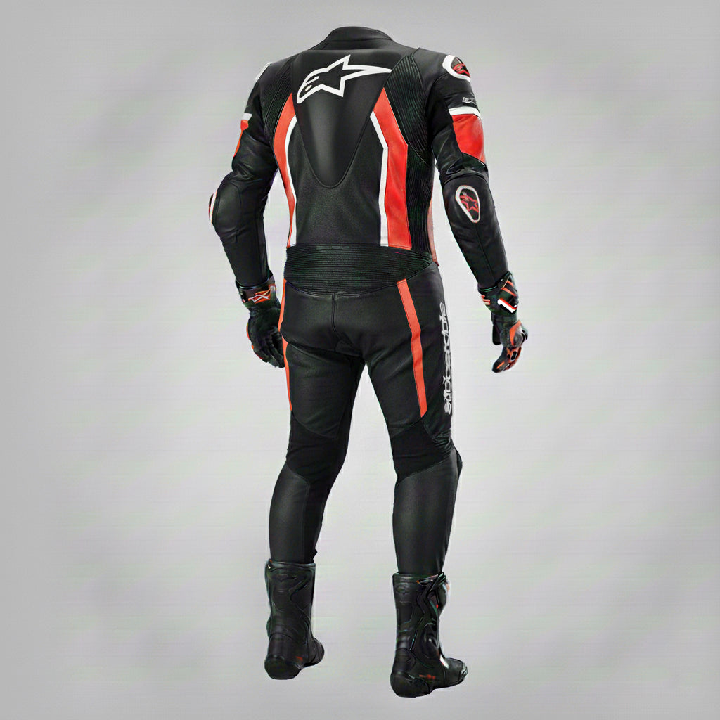 Motorbike Leather Racing Suit – Black Red Racing Motorcycle Suit