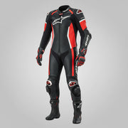 Motorbike Leather Racing Suit – Black Red Racing Motorcycle Suit