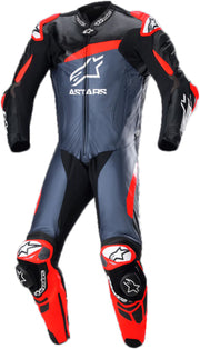 Motorbike Leather Racing Suit – Blue Black Orange Riding Motorcycle Suit