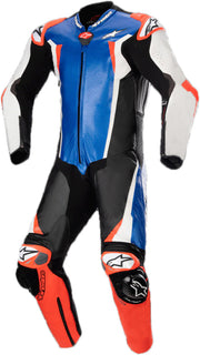 Motorbike Leather Racing Suit – Blue Orange Riding Motorcycle Suit