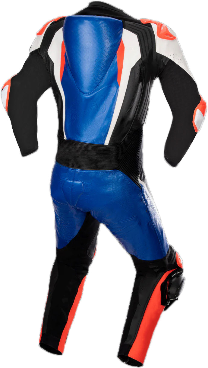 Motorbike Leather Racing Suit – Blue Orange Riding Motorcycle Suit