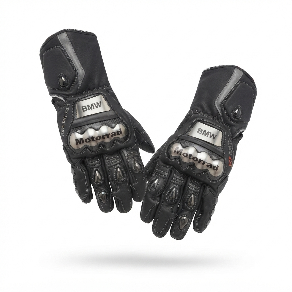 Full Leather Motorcycle Racing Gloves – Protective Riding Gear