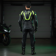 Full Body Protective Riding Suit – Black Green Riding Motorcycle Suit