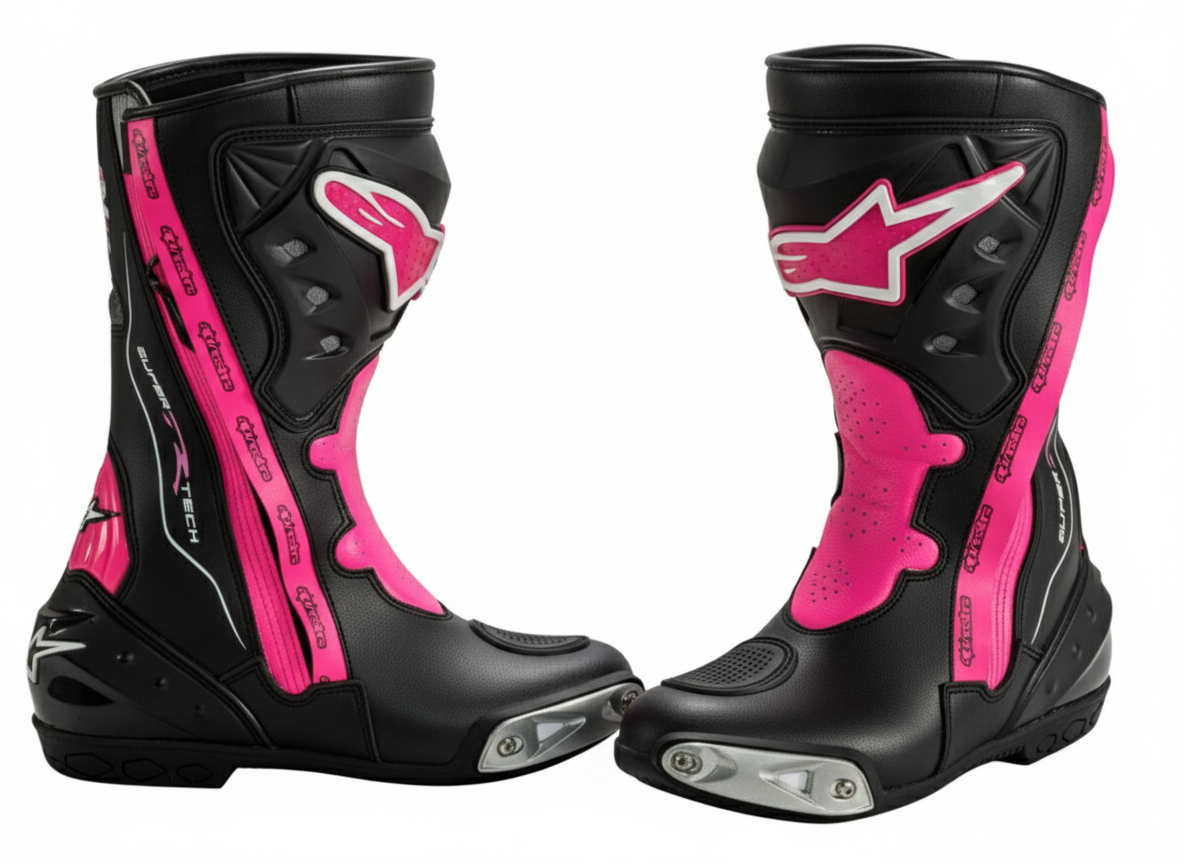 Men’s Leather Motorcycle Riding Shoes – Sport Racing