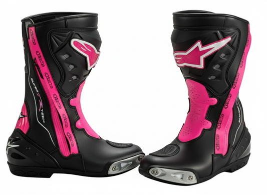 Men’s Leather Motorcycle Riding Shoes – Sport Racing
