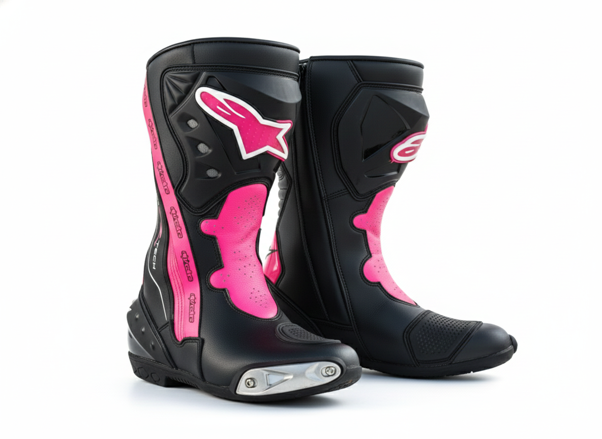 Men’s Leather Motorcycle Riding Shoes – Sport Racing