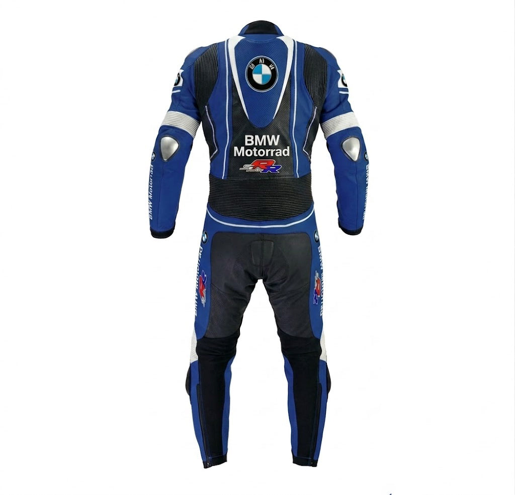 Motorbike Leather Racing Suit – Black Blue Riding Motorcycle Suit