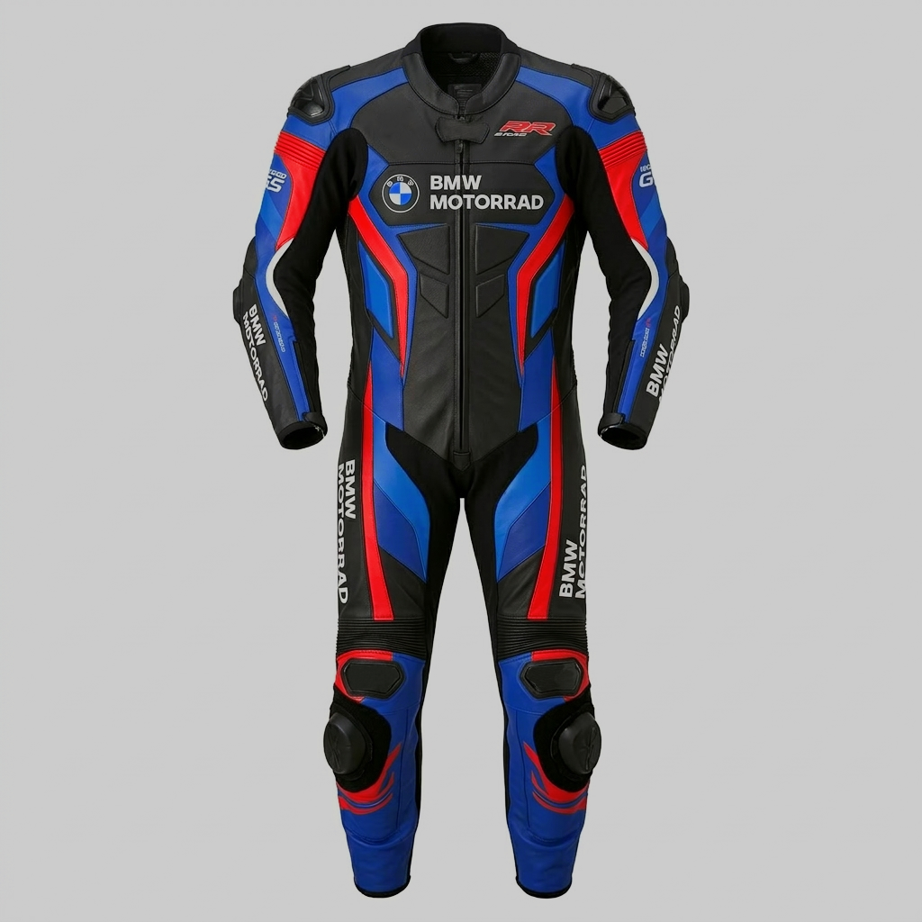 Full Body Protective Riding Suit – Black Blue Riding Motorcycle Suit