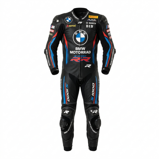 Leather Motorcycle Racing Suit Black – Sport Bike Track Riding Suit