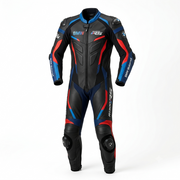 Premium Leather Protective Motorcycle Black Suit – Sport Bike Track Riding Suit