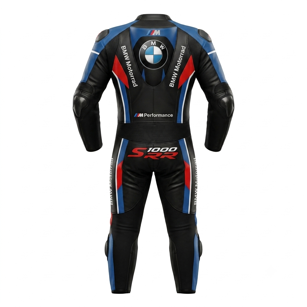 Premium Leather Protective Motorcycle Black Blue Red Suit – Sport Bike Track Riding Suit