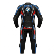 Premium Leather Protective Motorcycle Black Blue Red Suit – Sport Bike Track Riding Suit