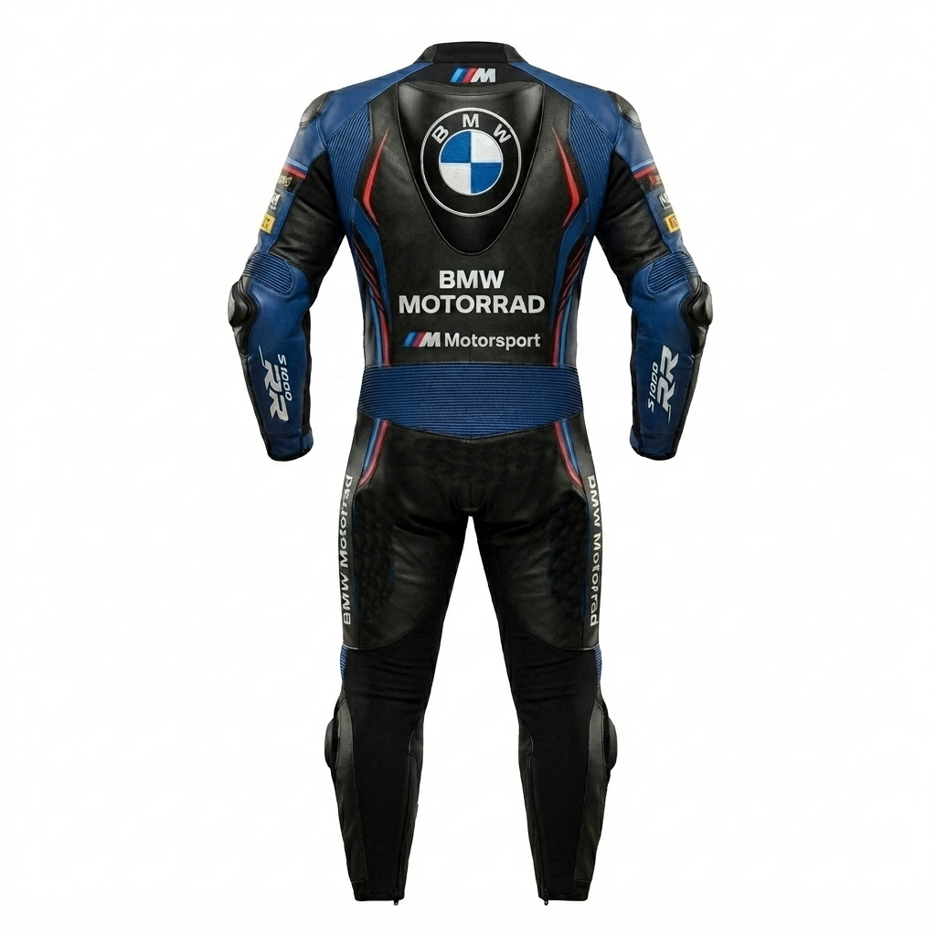 Motorbike Leather Racing Suit Black Blue Red Track Riding Suit