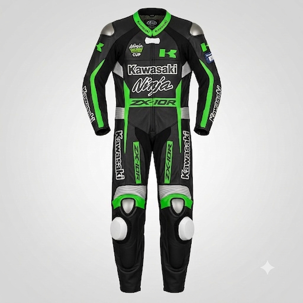 Men’s 1.3mm Leather Motorcycle Racing Suit – Protective Armor