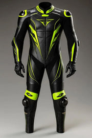 Motorbike Leather Racing Suit – Black Green Riding Motorcycle Suit