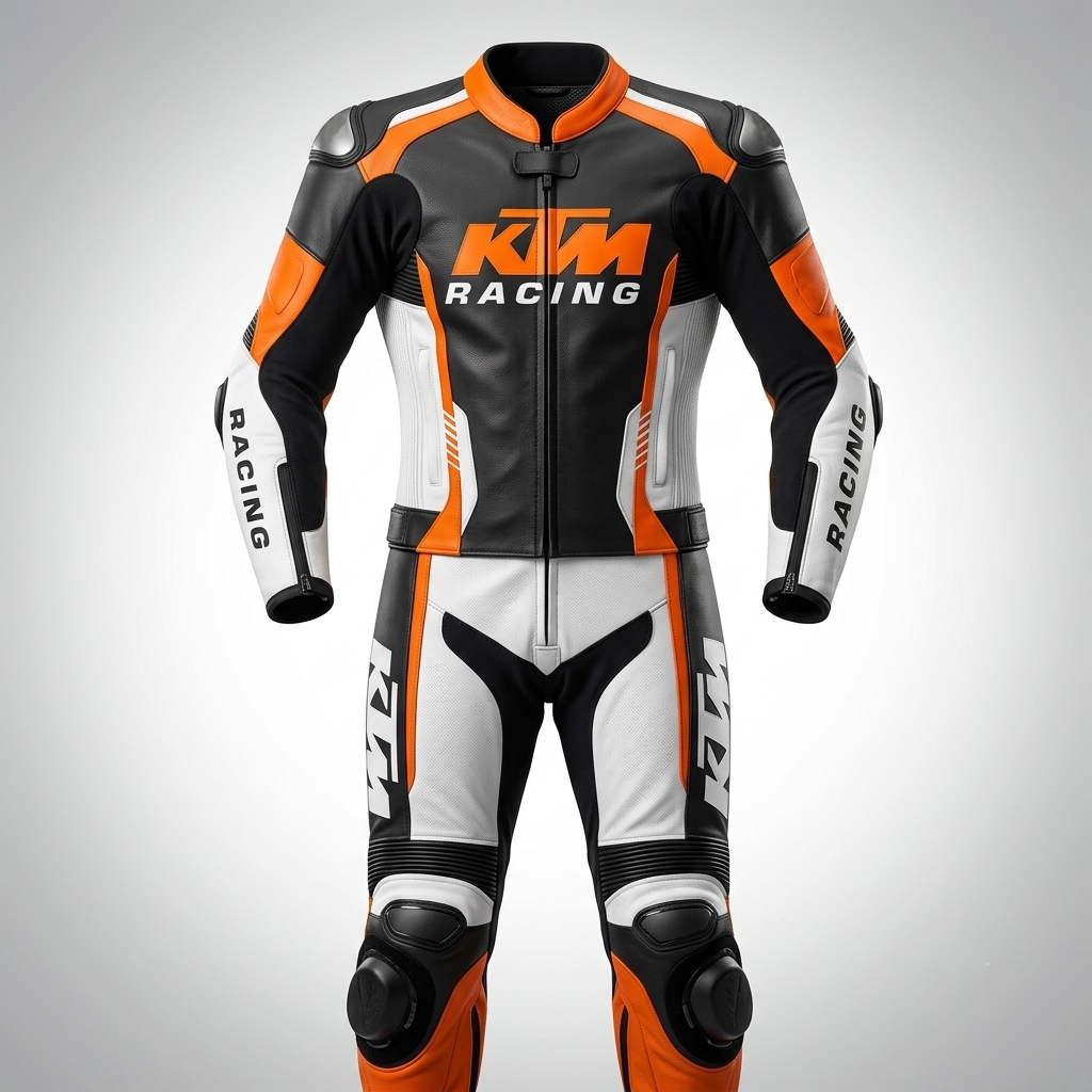 Full Body Cowhide Leather Racing Suit – Motorcycle Track Suit