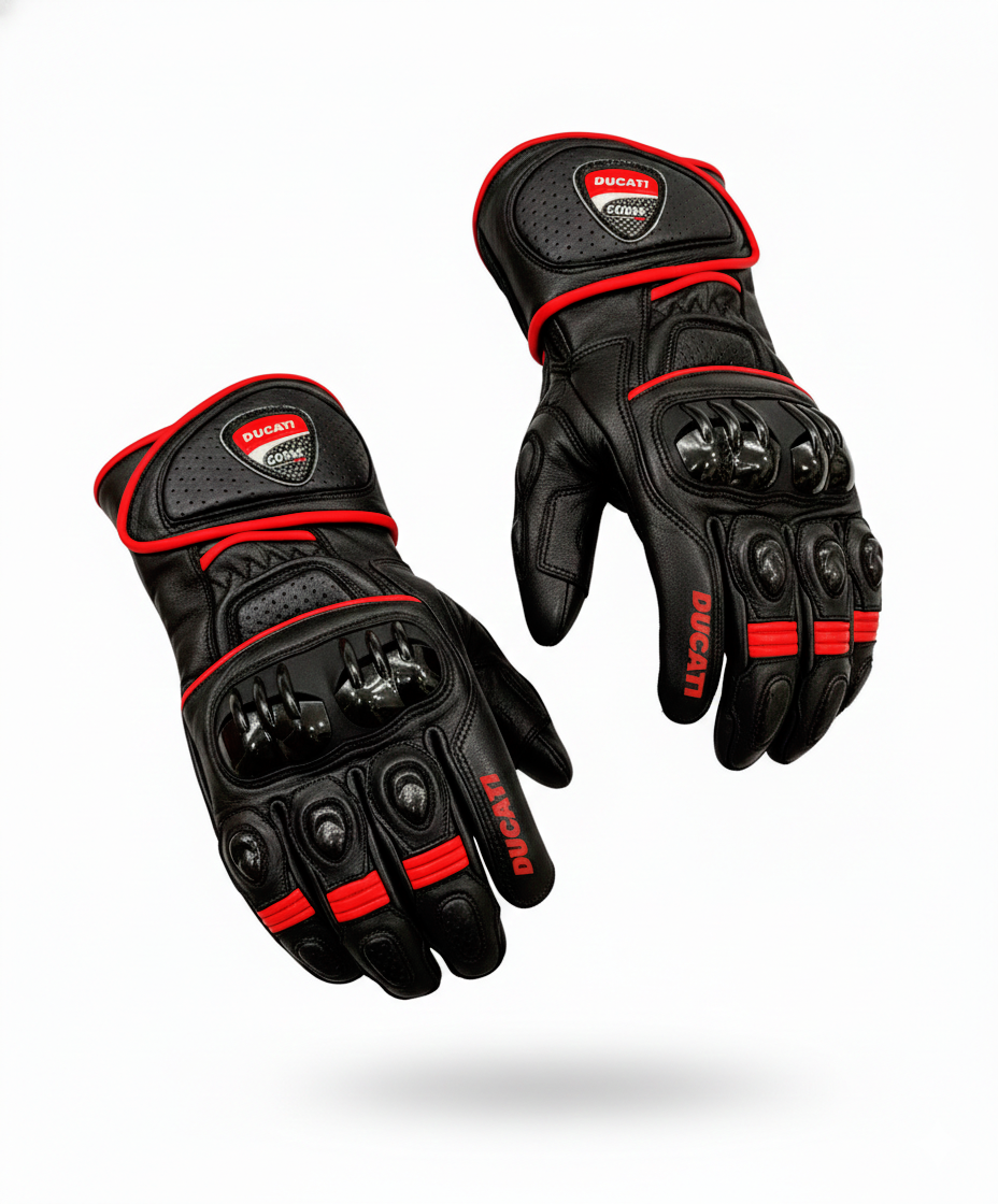 Premium Leather Motorcycle Racing Gloves