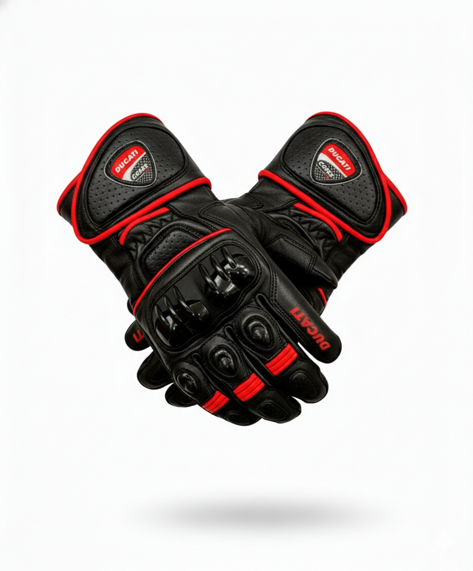 Premium Leather Motorcycle Racing Gloves