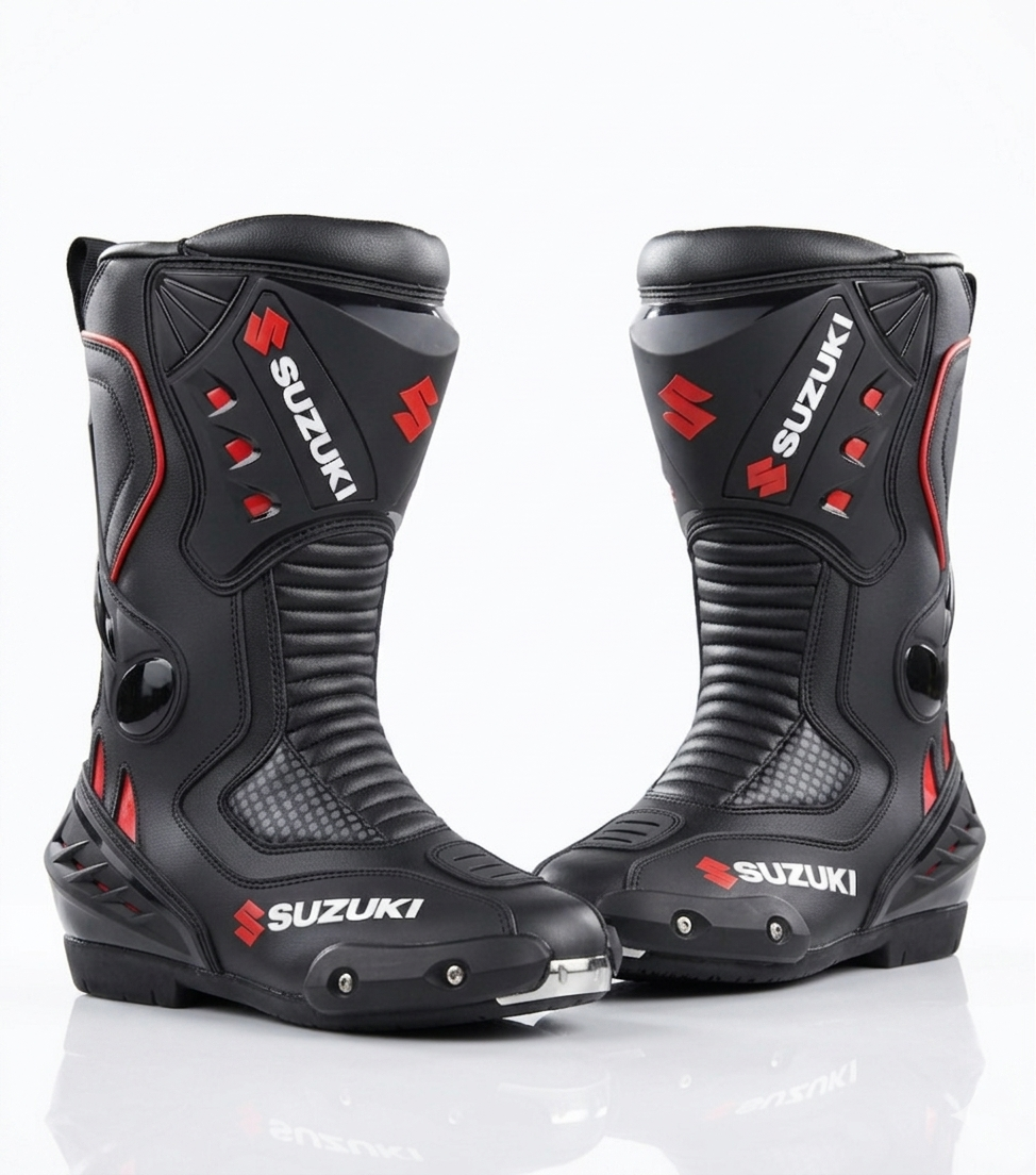 Premium Motorcycle Racing Boots – Leather Riding Shoes