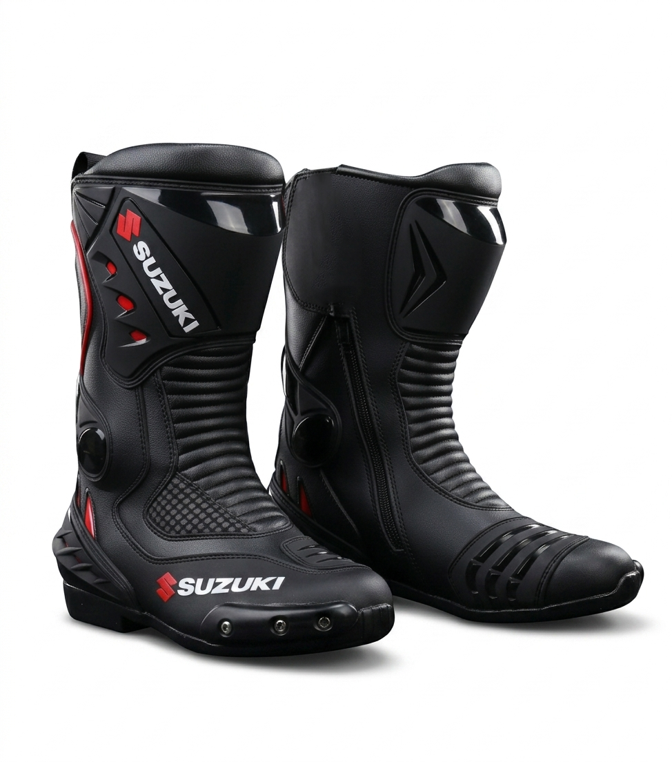 Premium Motorcycle Racing Boots – Leather Riding Shoes