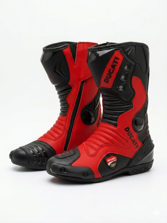 Men’s Leather Motorcycle Riding Shoes – Sport Racing