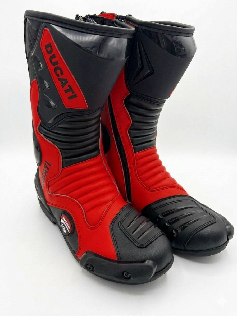 Men’s Leather Motorcycle Riding Shoes – Sport Racing