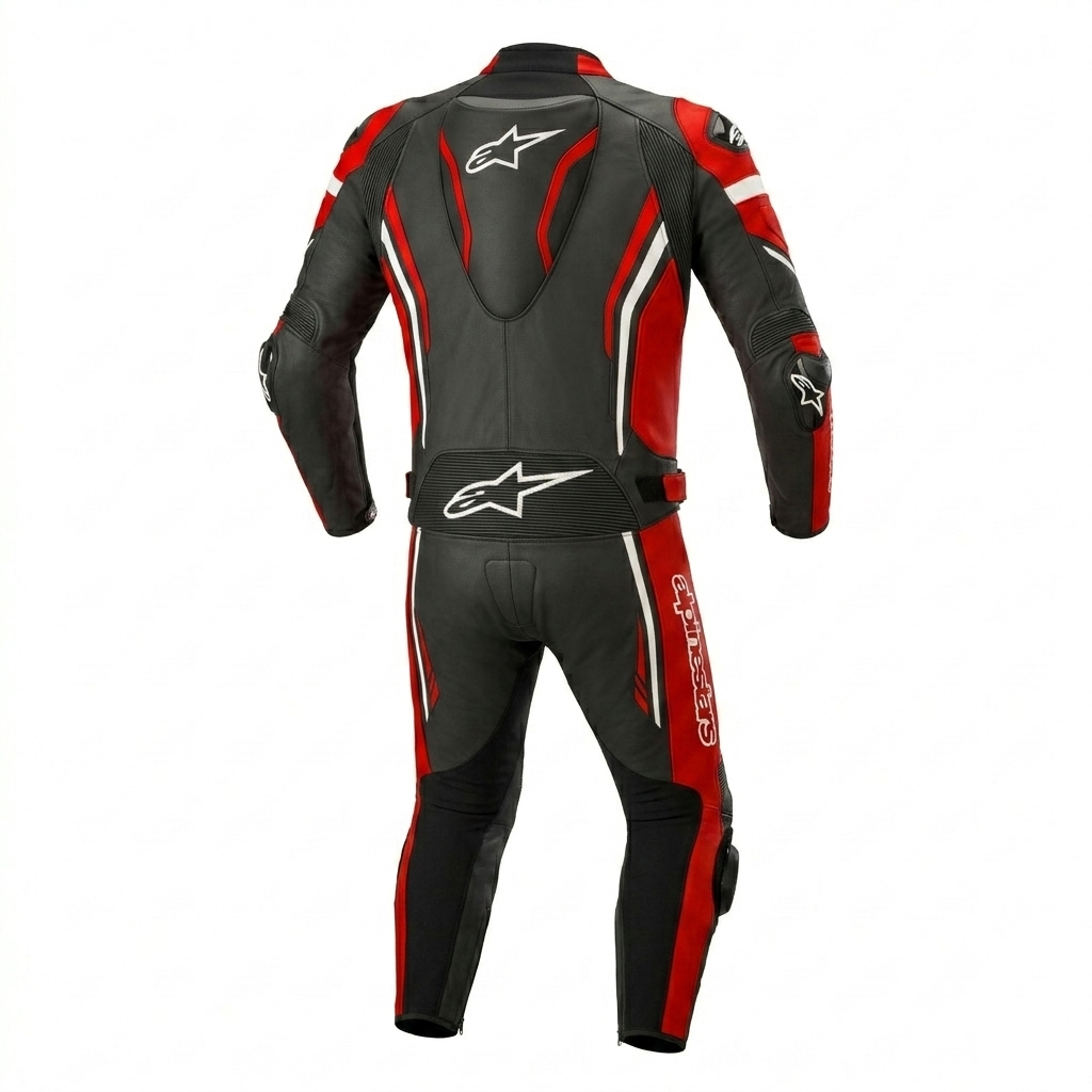 Men’s 1.3mm Leather Motorcycle Racing Suit – Protective Armor