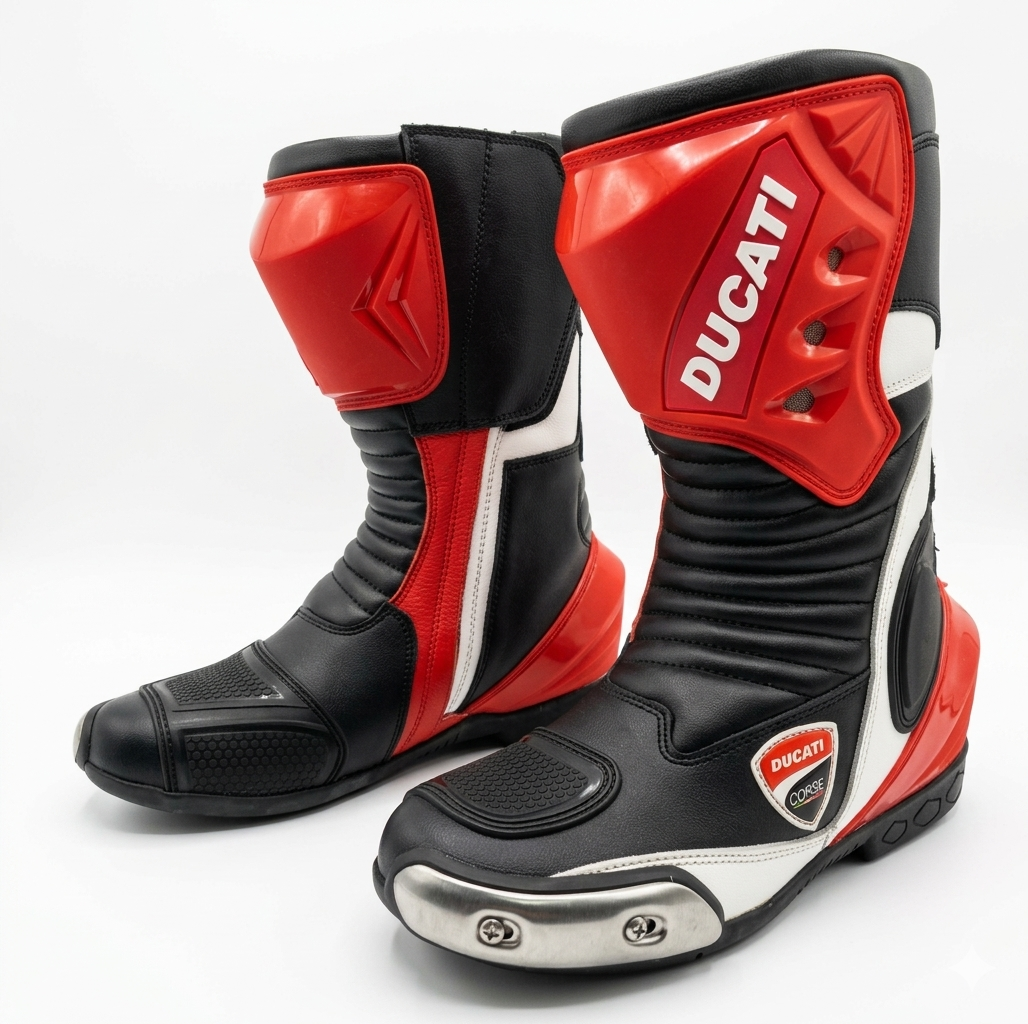 Premium Motorcycle Racing Boots – Leather Riding Shoes