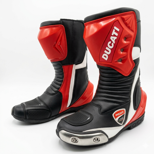 Premium Motorcycle Racing Boots – Leather Riding Shoes