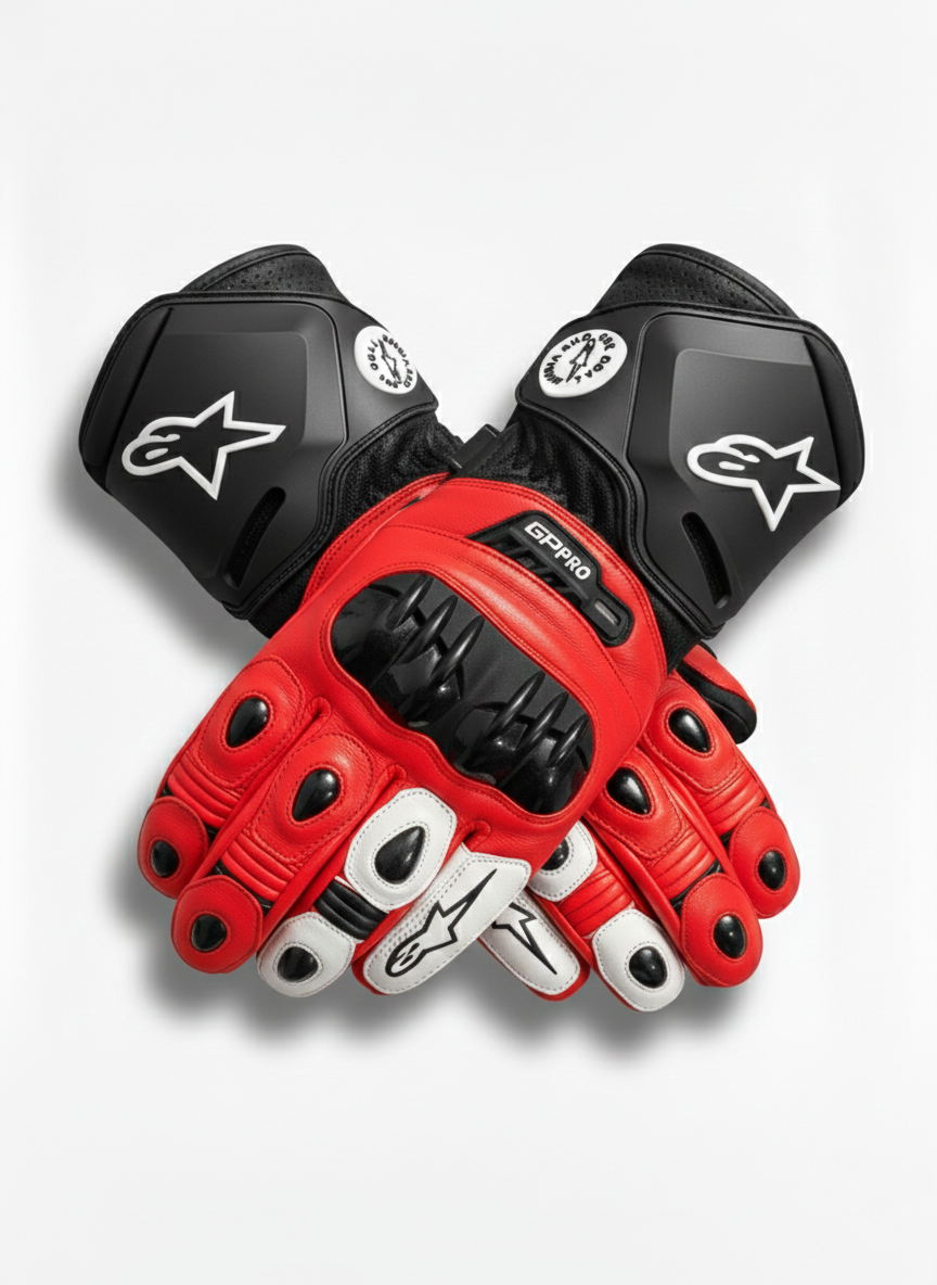 Premium Leather Motorcycle Racing Gloves