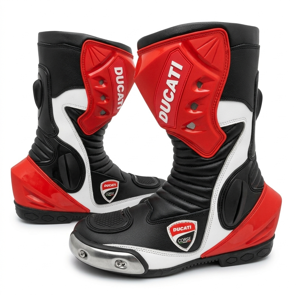 Premium Motorcycle Racing Boots – Leather Riding Shoes