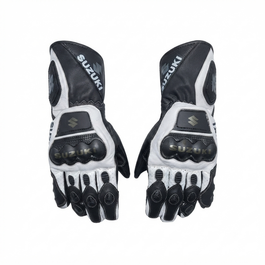 Motorcycle Racing Gloves – Durable Leather Protective Gloves