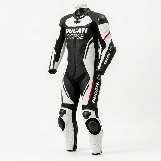 1.3mm Cowhide Leather Motorcycle Racing Suit – CE Armor