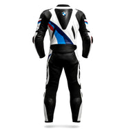 Motorbike Racing Suit – Black White Premium Leather Protective Motorcycle Suit