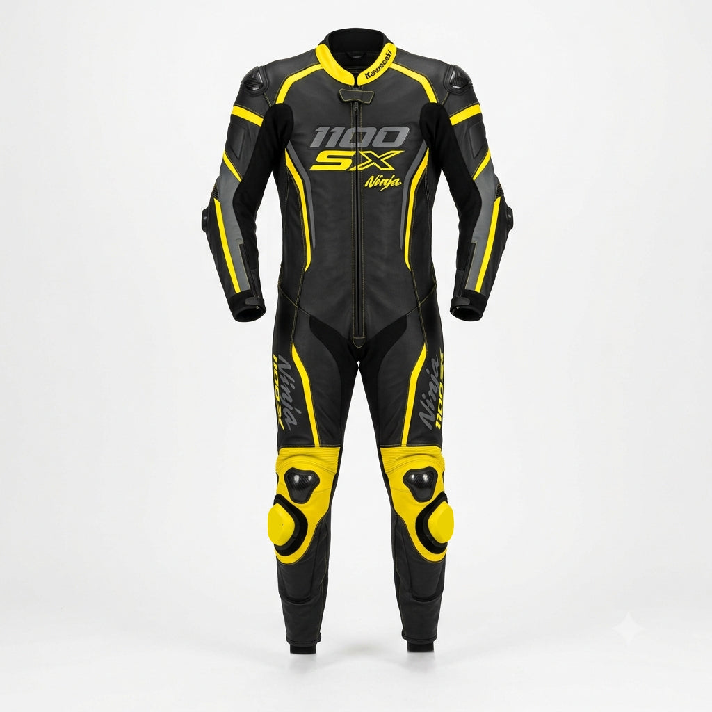 1.3mm Cowhide Leather Motorcycle Racing Suit – CE Armor