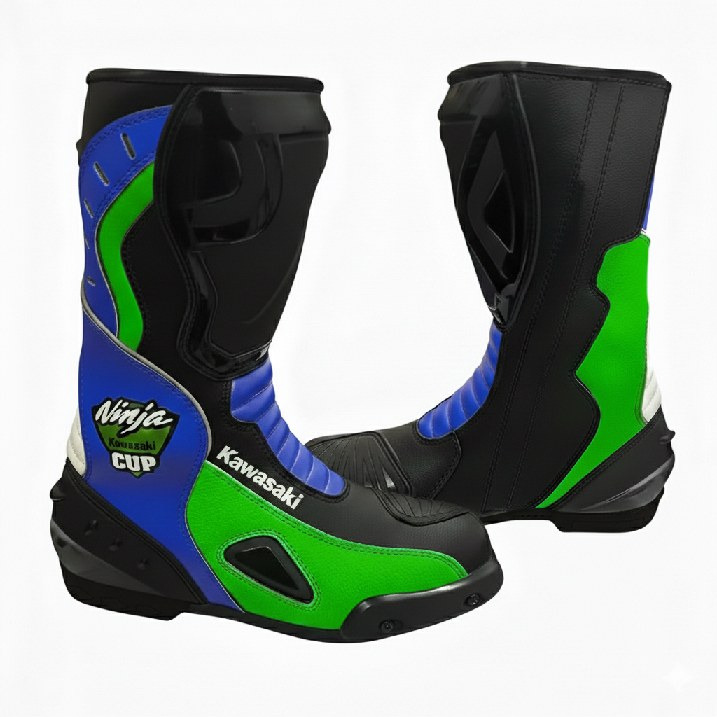 Full Leather Motorbike Racing Boots – Sport Riding Footwear