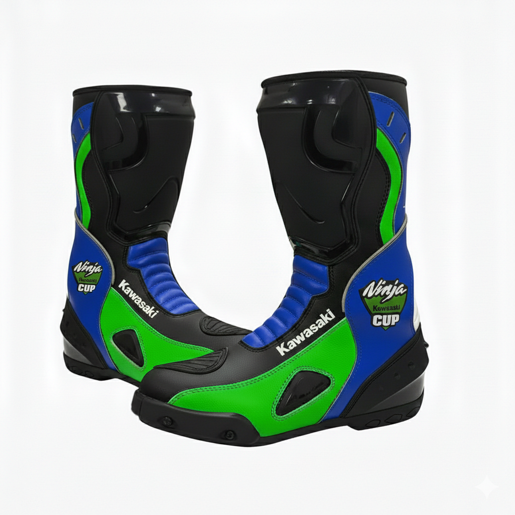 Full Leather Motorbike Racing Boots – Sport Riding Footwear