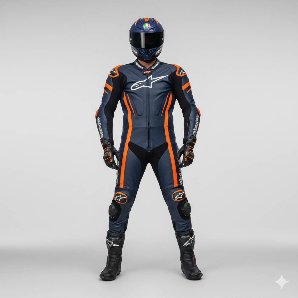 Professional Motorcycle Leather Racing Suit – CE Approved Armor
